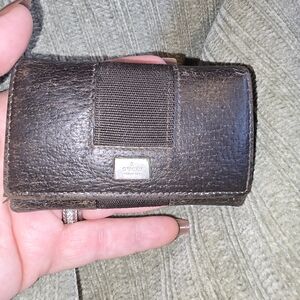 Gucci Brown Leather Key Holder Bilfold With Detachable Key Ring